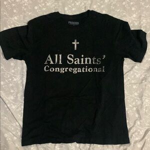 All Saints Black and White Short Sleeve Tee